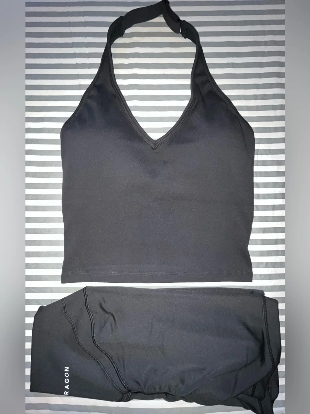 Paragon Reluna Icon Sculptseam Plus Short 5” + Max Out Brami Halter Top Blk S